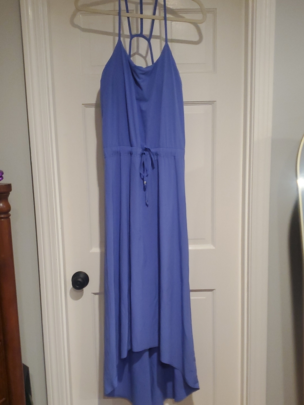 Athleta Periwinkle High-Low Maxi Dress with Strappy Back